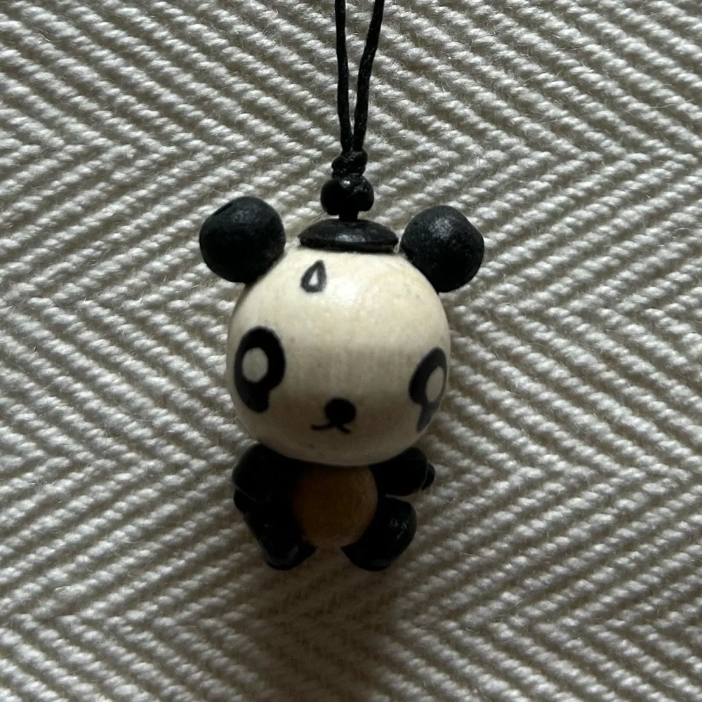 Vintage Japanese Panda Bear Bag or Phone Charm Key Chain Key Ring Backpack